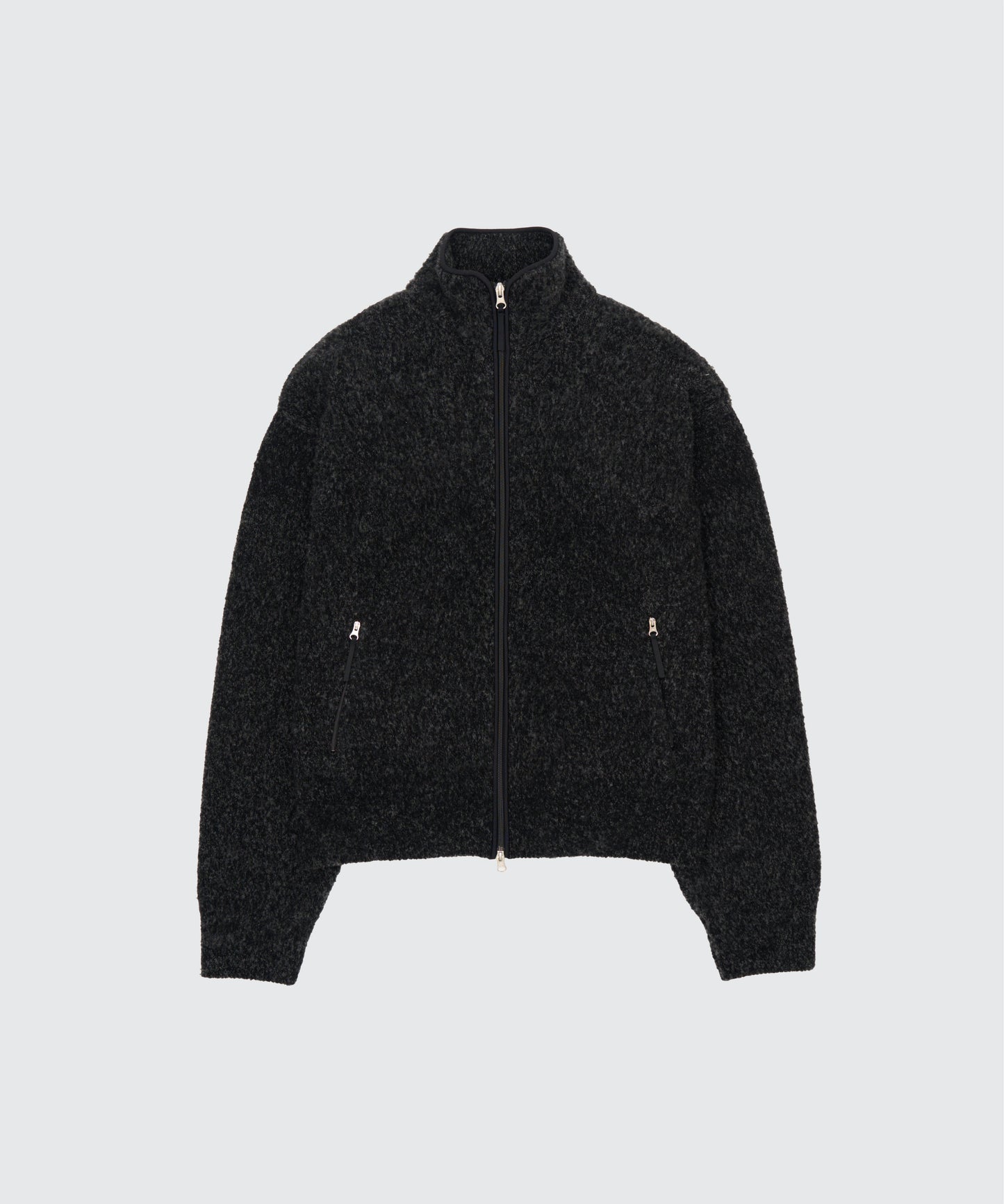 YOKE "Boucle Knit Zip Jacket"