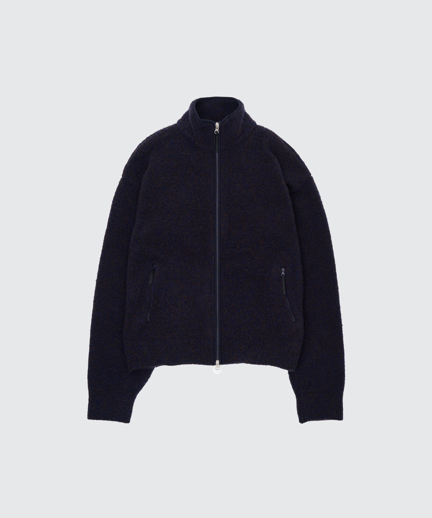 YOKE "Boucle Knit Zip Jacket"