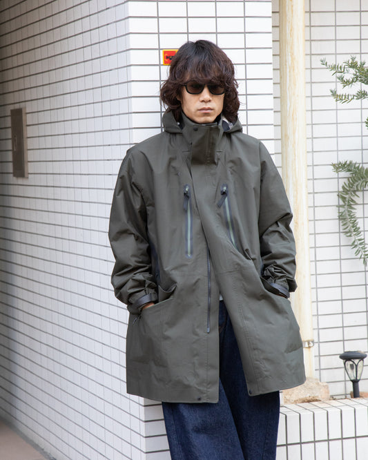 and wander アンドワンダー 574-5211004 3rain proof coat コート 撥水 ミドル丈 名古屋 愛知 セレクトショップ THIRD PLACE サードプレイス