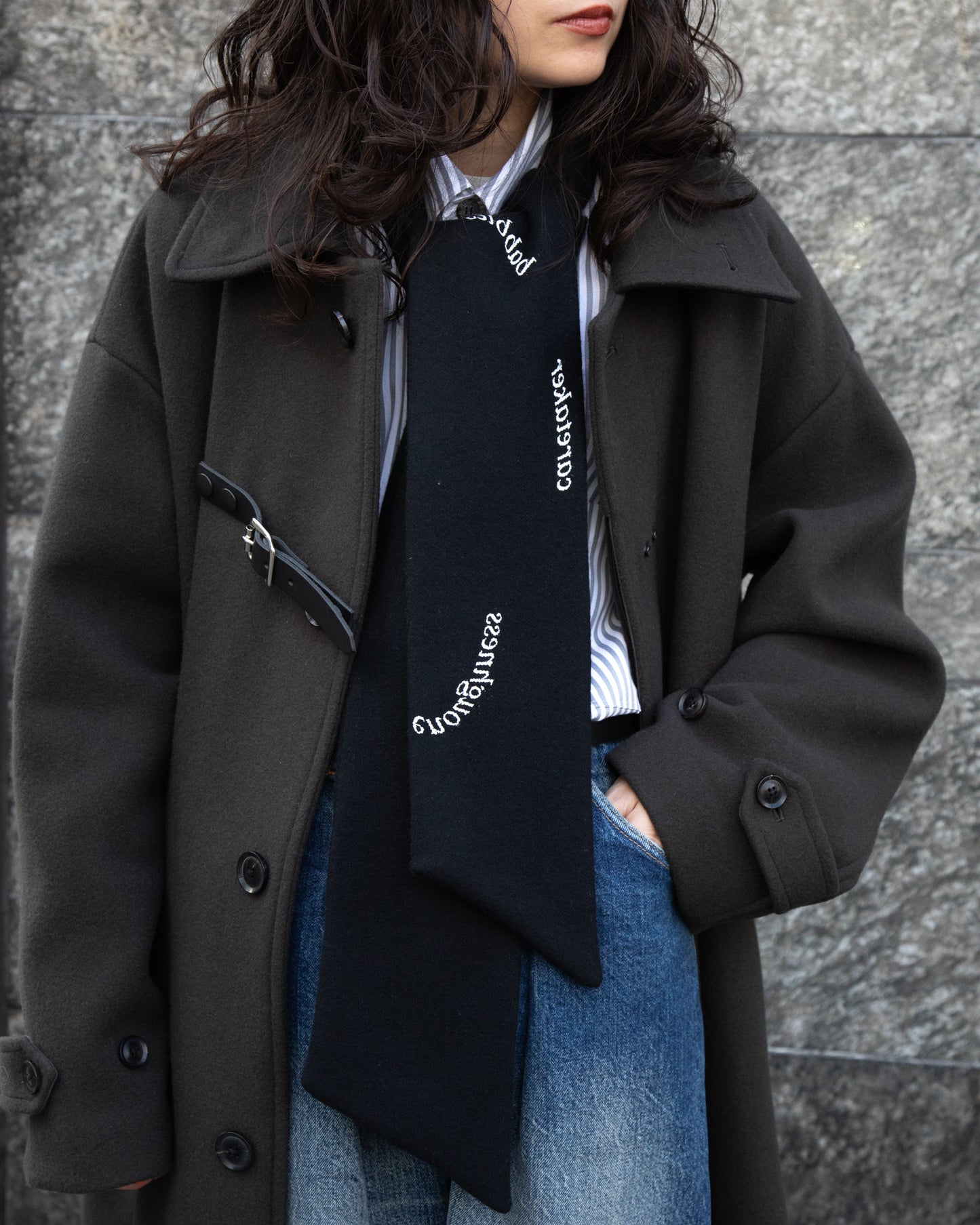 WELL ウェル Muffler in the mirror WO25XX03 ウール ナイロン デットストック ユニセックス 26SS 愛知県 名古屋 丸の内 セレクトショップ THIRD PLACE サードプレイス