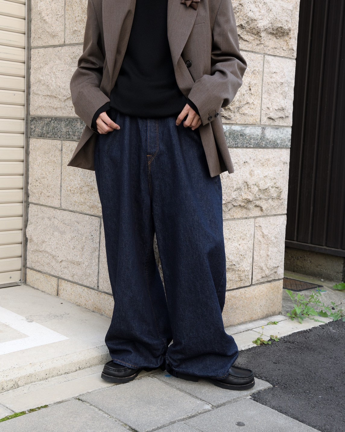 feromed FRESH MAN DENIM WIDE PANTS ブラック refomed 