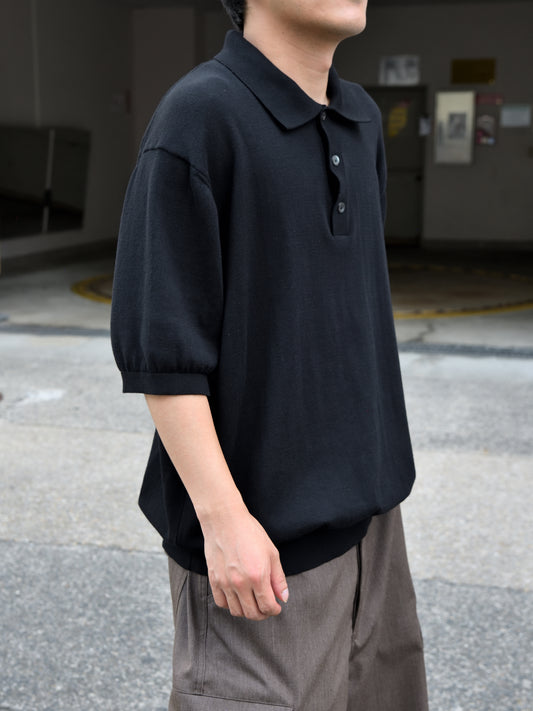 ANOTHER ASPECT アナザーアスペクト POLO SHIRT 3.0 ポロシャツ 新作 ブラック オーガニックコットン デンマーク コペンハーゲン 26ss 日本取り扱い 名古屋 丸の内 セレクトショップ THIRD PLACE サードプレイス