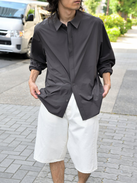 HIKING PATROL ハイキングパトロール SS26108 ALIGN BUTTON UP SHIRT チャコール ブラック ナイロンジャケット 北欧 ノルウェー アウトドア 都会 26SS 愛知県 名古屋 丸の内 セレクトショップ THIRD PLACE サードプレイス