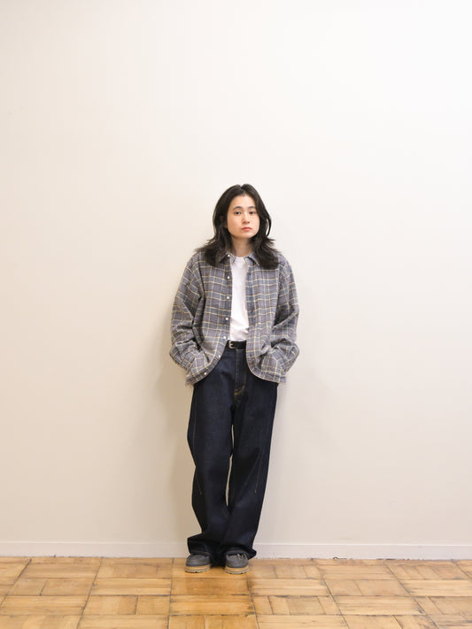 BELPER REGULAR DENIM FADE 2512-1926R インディゴ INDIGO COTTON コットン レディース 26FW ISSUETHINGS イシューシングス type127 127-c-04 COTTON コットン シャツ ネルシャツ GREEN チェック 26AW 愛知県 名古屋 丸の内 ユニセックス セレクトショップ THIRD PLACE サードプレイス