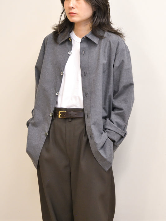 WELL ウェル WT26XX04 グレー チャコール GRAY CHARCOAL シャツ Shirt TOZAOU トザオウ Doorman Pants DARK BROWN ブラウン TOZ-26AW-PA0002 トラウザー パンツ スラックス ポリエステル イージーケア ドアマンパンツ 26AW 愛知県 名古屋 丸の内 セレクトショップ THIRD PLACE サードプレイスト