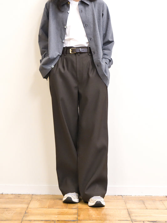 TOZAOU トザオウ Doorman Pants DARK BROWN ブラウン TOZ-26AW-PA0002 トラウザー パンツ スラックス ポリエステル イージーケア ドアマンパンツ 26AW 愛知県 名古屋 丸の内 セレクトショップ THIRD PLACE サードプレイスト