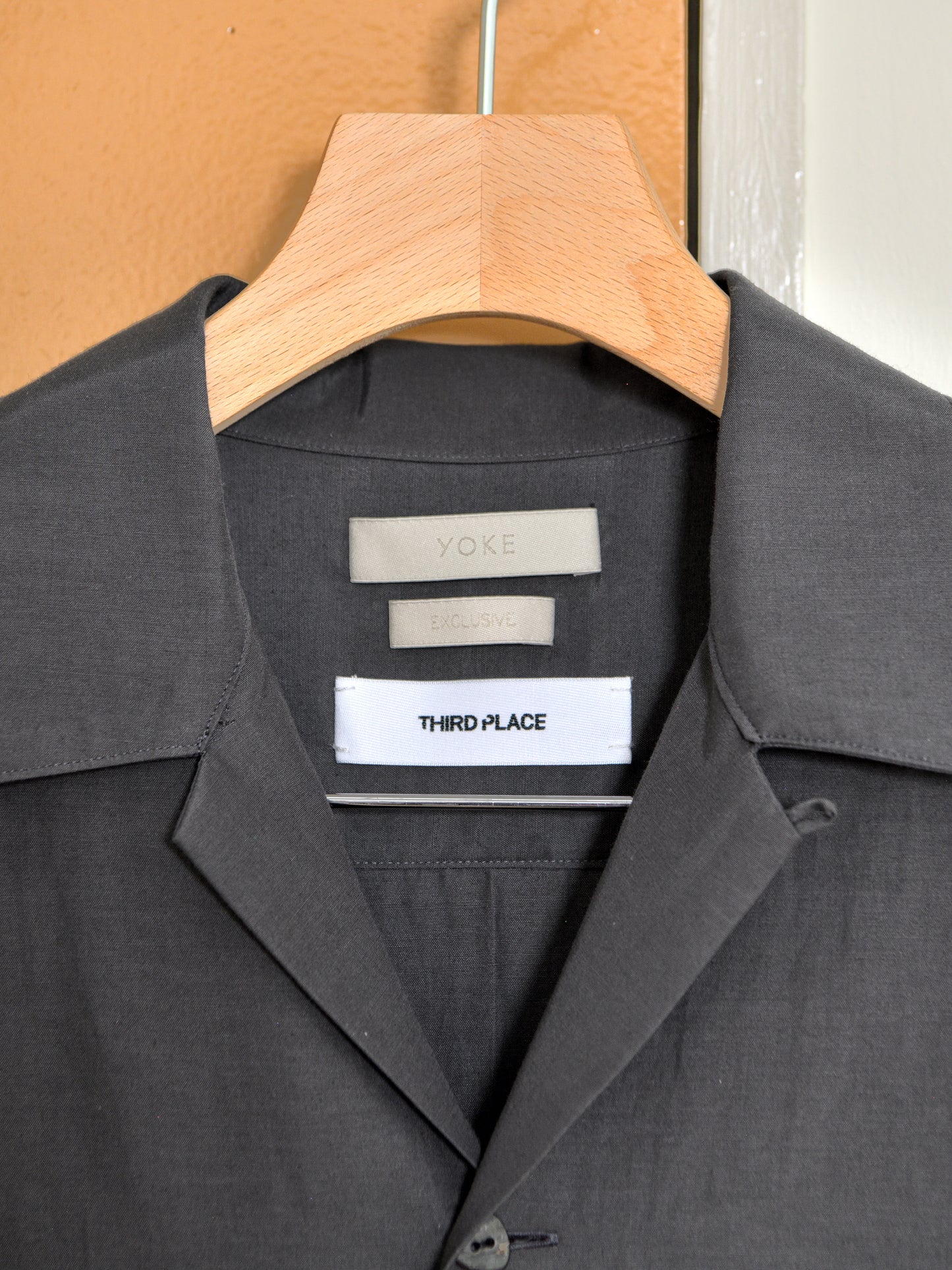 YOKE ヨーク OPEN COLLAR SHIRT コットン レーヨン 夏 真夏 洗濯可能 半袖シャツ リミテッド exclusive エクスクルーシブ 限定 別注 26SS 日本取り扱い 名古屋 丸の内 セレクトショップ THIRD PLACE サードプレイス
