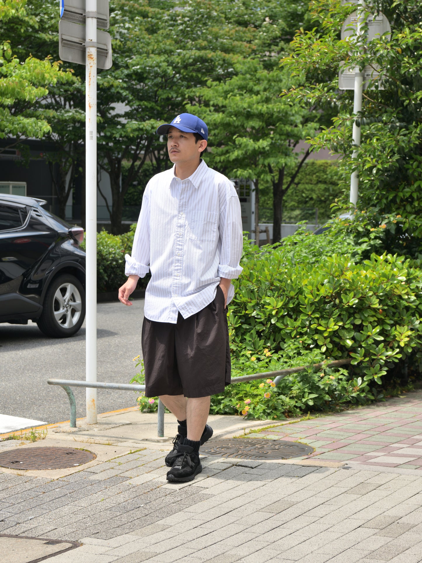 HERILL ヘリル Ripstop Chinoshorts 26-030-HL-8260-10 コットン ショーツ リップストップ 快適 ブラウン 夏 セットアップ 愛知県 名古屋 丸の内 セレクトショップ THIRD PLACE サードプレイス