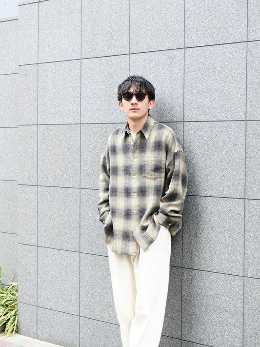 SUNFLOWER サンフラワー STABLE SHIRT 1301 チェックシャツ コットン リネン シルク 日本 名古屋 セレクトショップ THIRD PLACE サードプレイス 名古屋 愛知県 東海 セレクトショップ THIRD PLACE サードプレイス