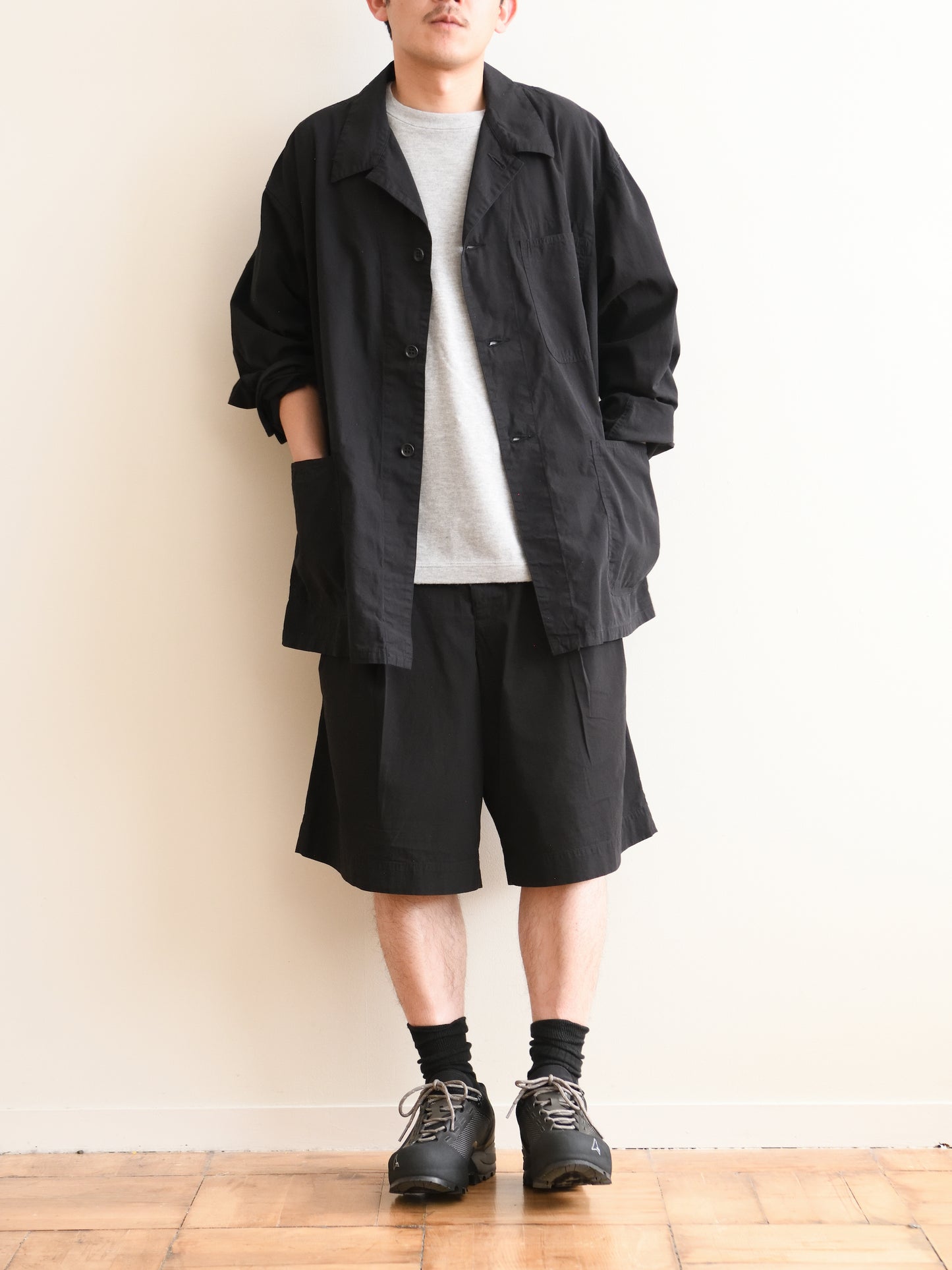 HERILL ヘリル Ripstop P41 Coverall 26-011-HL-8190-10 コットン ジャケット リップストップ 快適 ブラック 夏 セットアップ 愛知県 名古屋 丸の内 セレクトショップ THIRD PLACE サードプレイス