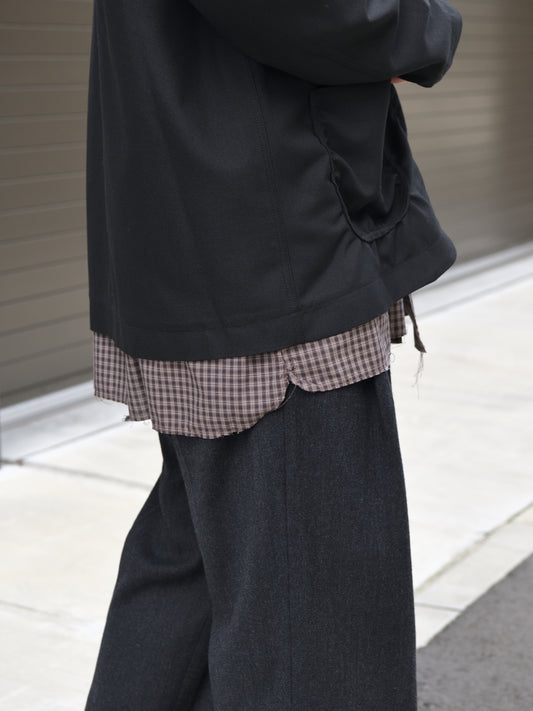 CHORE JACKET ZIP BLACK ブラック CF.22.09.03.02 ジャケット ポリエステル ウール CAMIEL FORTGENS カミエルフォートヘンス BIG SHIRT BROWN CHECK ブラウン チェック CF.22.04.03.04 シャツ 定番 コットン オランダ 26aw 春夏 日本取り扱い 名古屋 丸の内 セレクトショップ THIRD PLACE サードプレイス