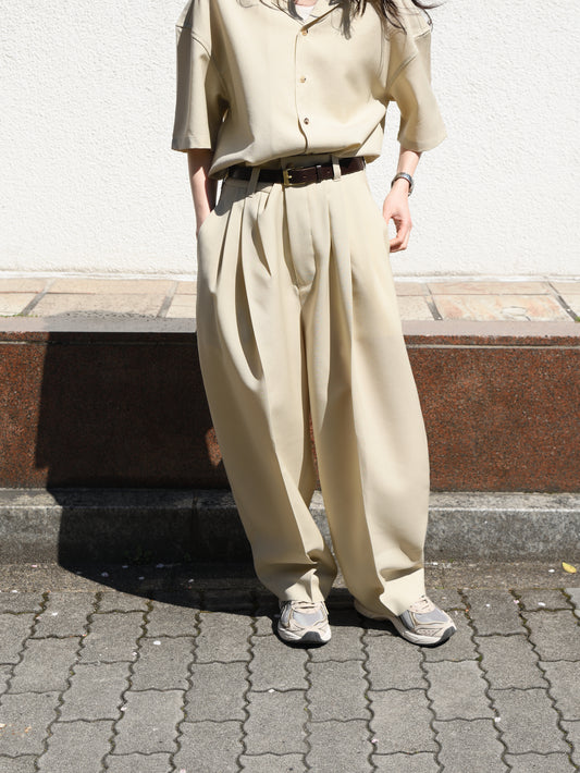 refomed リフォメッド WOOL SLEEK REPT-YN01 モヘア ウール パンツ スラックス 快適 セットアップ 夏 春 秋 ベージュ ナチュラル 愛知県 名古屋 丸の内 セレクトショップ THIRD PLACE サードプレイス