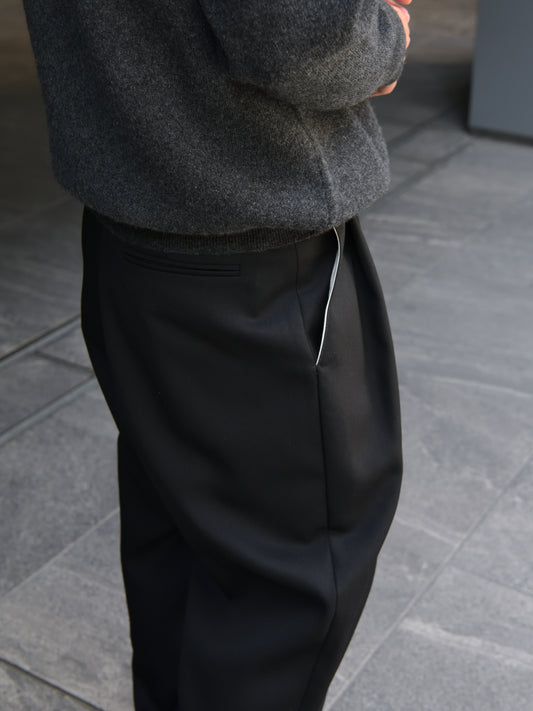 CAMIEL FORTGENS カミエルフォートヘンス SUIT PANTS BLACK ブラック CF.22.06.04.01 パンツ ウール オランダ 26aw 春夏 日本取り扱い 名古屋 丸の内 セレクトショップ THIRD PLACE サードプレイス