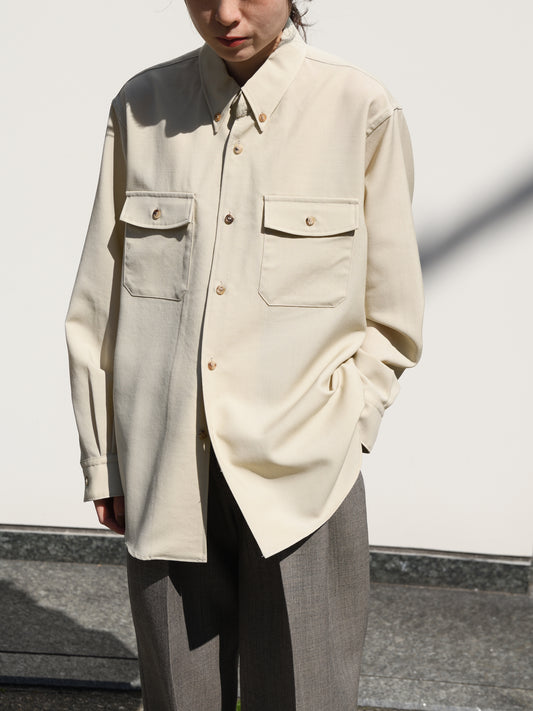 refomed リフォメッド WOOL MID RESH-YN01 モヘア ウール シャツ 長袖シャツ 快適 セットアップ 夏 春 秋 ベージュ ナチュラル 愛知県 名古屋 丸の内 セレクトショップ THIRD PLACE サードプレイス