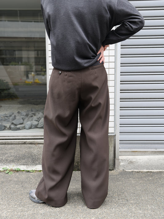 TOZAOU トザオウ Hollow Wide Trousers TOZ-26SS-PA0004 パンツ スラックス ブラウン 春夏 26SS 愛知県 名古屋 丸の内 セレクトショップ THIRD PLACE サードプレイス