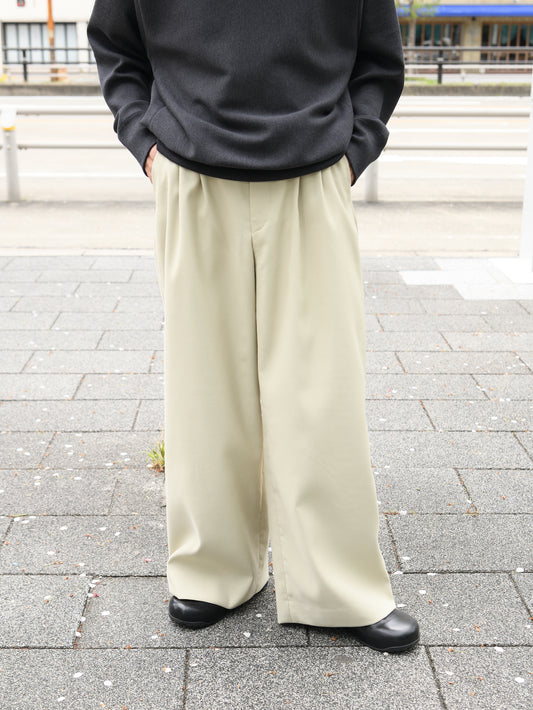 TOZAOU トザオウ Hollow Wide Trousers TOZ-26SS-PA0004 パンツ スラックス ピスタチオ ベージュ 春夏 26SS 愛知県 名古屋 丸の内 セレクトショップ THIRD PLACE サードプレイス