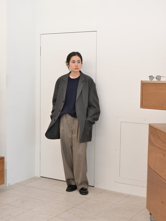 de dam foundation デダムファンデーション Nepped Cotton Jacket SUMI チャコール ジャケット セットアップ ベーシック オランダ ユニセックス 26AW 愛知県 名古屋 丸の内 セレクトショップ THIRD PLACE サードプレイス