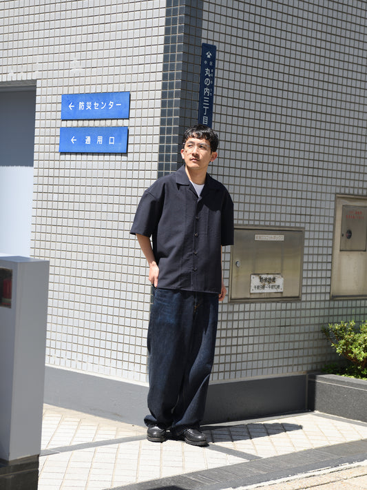 refomed リフォメッド WOOL DRIFT RESH-YN02 モヘア ウール シャツ 半袖シャツ 快適 セットアップ 夏 春 ネイビー 愛知県 名古屋 丸の内 セレクトショップ THIRD PLACE サードプレイス