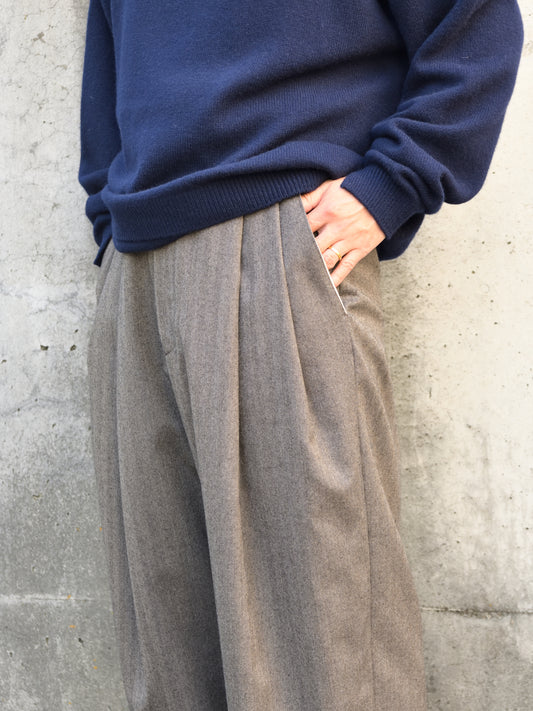 CAMIEL FORTGENS カミエルフォートヘンス SUIT PANTS HERRINGBONE ヘリンボーン BEIGE ベージュ CF.20.06.09.01 パンツ ウール オランダ 26aw 春夏 日本取り扱い 名古屋 丸の内 セレクトショップ THIRD PLACE サードプレイス