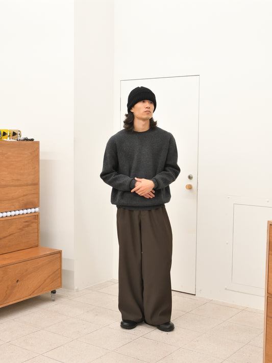 YOKE ヨーク Cashmere Crewneck Sweater YK26FW01389S CHARCOAL チャコール カシミア スウェット 26FW 日本取り扱い 名古屋 丸の内 セレクトショップ THIRD PLACE サードプレイス