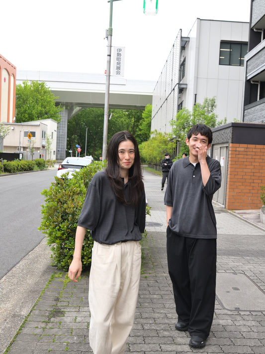 MEIAS メイアス シルク ニット SILK KNIT POLO SHIRTS SLPO-6S20-TP 別注 チャコール エクスクルーシブ 限定 日本取り扱い 名古屋 丸の内 セレクトショップ THIRD PLACE サードプレイス