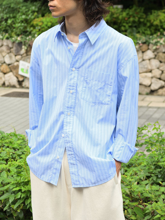 SUNFLOWER サンフラワー NEW BASE SHIRT 1308 シャツ ベーシック BLUE ストライプ ブルー 定番 日本 名古屋 セレクトショップ THIRD PLACE サードプレイス 名古屋 愛知県 東海 セレクトショップ THIRD PLACE サードプレイス