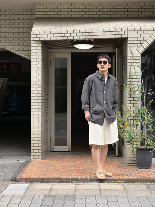 ANOTHER ASPECT アナザーアスペクト SHIRT 4.0 シャツ コットン シック 別注 限定 デンマーク コペンハーゲン colbo Elastic Shorts SP016 ショーツ ナチュラル 定番 夏 春 秋 ベージュ ナチュラル 愛知県 名古屋 丸の内 セレクトショップ THIRD PLACE サードプレイス