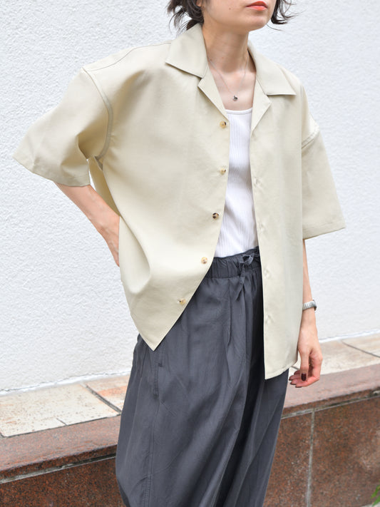 refomed リフォメッド WOOL DRIFT RESH-YN02 モヘア ウール シャツ 半袖シャツ 快適 セットアップ 夏 春 ベージュ ナチュラル 愛知県 名古屋 丸の内 セレクトショップ THIRD PLACE サードプレイス