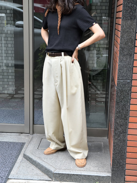 refomed リフォメッド WOOL SLEEK REPT-YN01 モヘア ウール パンツ スラックス 快適 セットアップ 夏 春 秋 ベージュ ナチュラル 愛知県 名古屋 丸の内 セレクトショップ THIRD PLACE サードプレイス