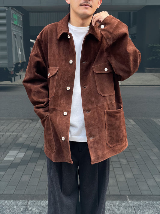 HERILL ヘリル Lambsuede Railroad ChoreJacket 26-011-HL-8090-30 レザージャケット ラムスエード 26AW 愛知県 名古屋 丸の内 セレクトショップ THIRD PLACE サードプレイス