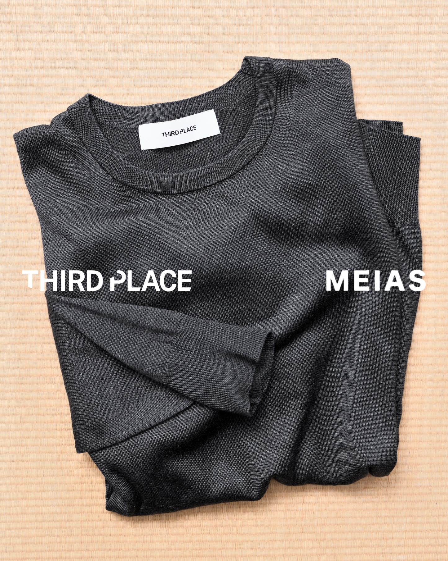 MEIAS メイアス シルク ニット SILK KNIT POLO SHIRTS SLPO-6S20-TP SILK CREW NECK PO SLPO-6S19-TP 別注 チャコール エクスクルーシブ ポロシャツ クルーネック 限定 日本取り扱い 名古屋 丸の内 セレクトショップ THIRD PLACE サードプレイス
