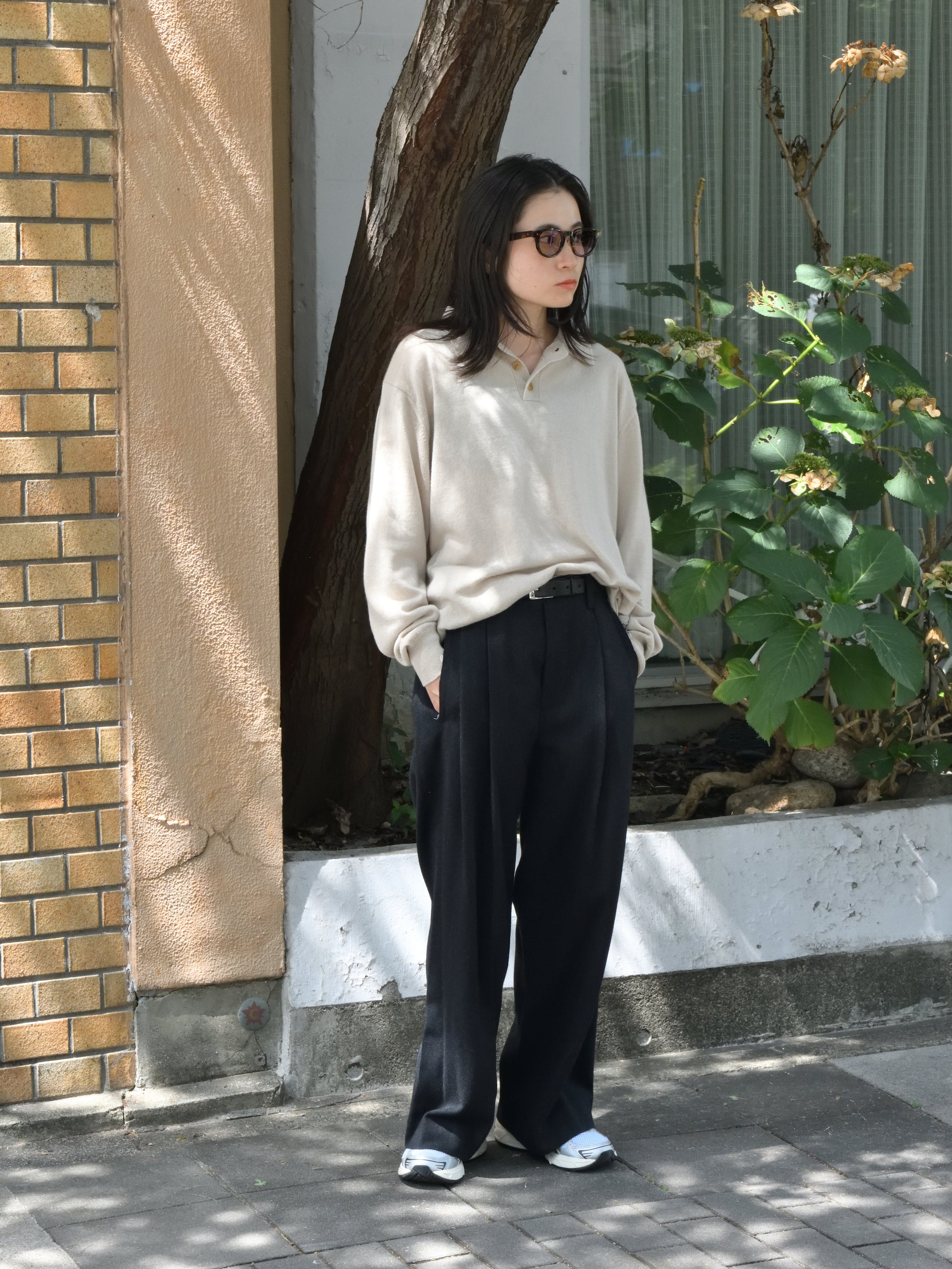 refomed リフォメッド SOFT FORM REKN-YN01 カシミヤ シルク ポロシャツ 26AW ナチュラル 夏 春 秋 ベージュ  愛知県 名古屋 丸の内 セレクトショップ THIRD PLACE サードプレイス