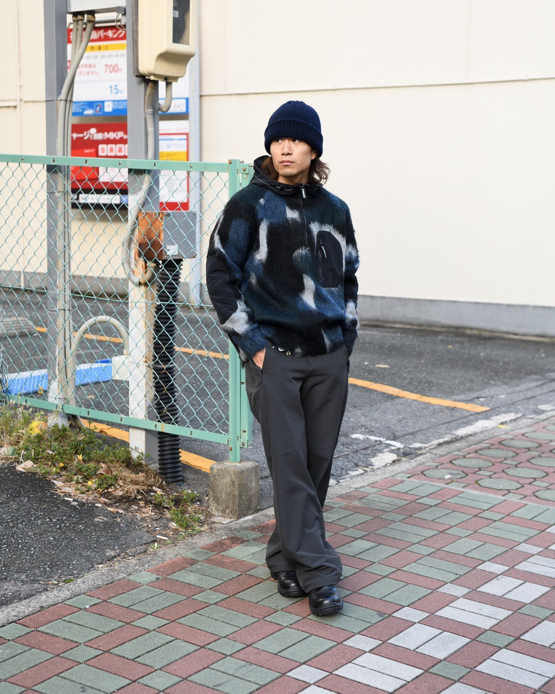 and wander アンドワンダー mix color shaggy knit hoodie ニット 愛知県 名古屋 丸の内 セレクトショップ THIRD PLACE サードプレイス