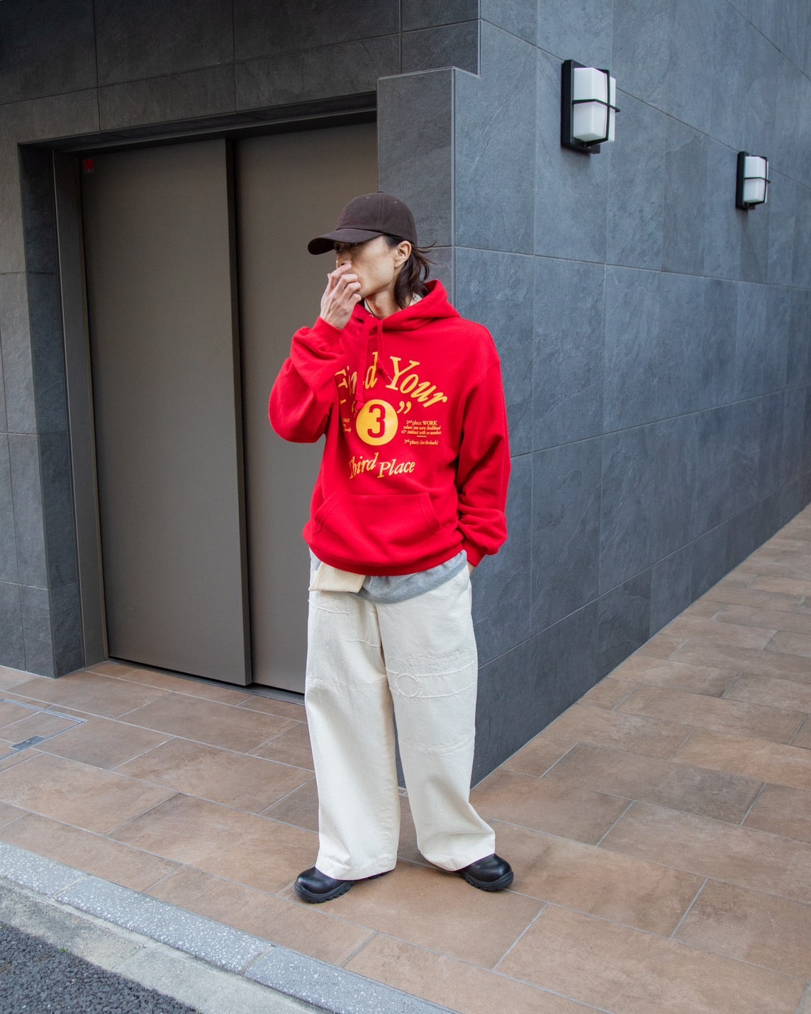 THIRD PLACE interpreted by Spomenik "Easy pants for THIRD PLACE(DENIM)"