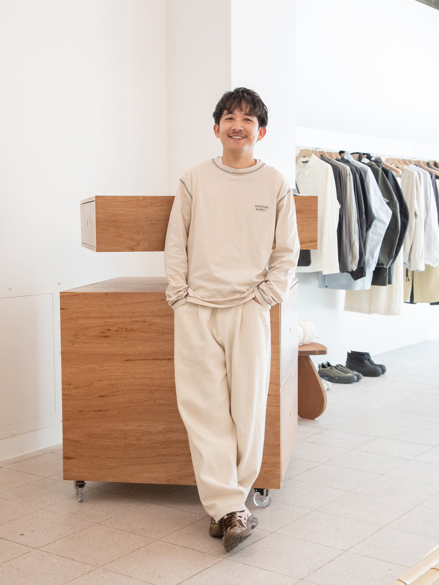 ANOTHER ASPECT アナザーアスペクト T-SHIRT 3.0 Tシャツ ロングスリーブ 春 コットン ナチュラル 別注 限定 デンマーク コペンハーゲン 日本取り扱い 名古屋 丸の内 セレクトショップ THIRD PLACE サードプレイス