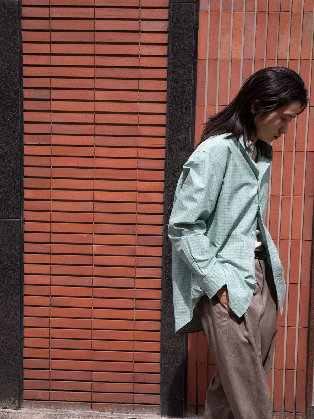 Ernie Palo アーニーパロ Silk Cotton Shirt GREEN CHECK EP12SH02 チェック シャツ シルク コットン 26AW 愛知県 名古屋 丸の内 セレクトショップ THIRD PLACE サードプレイス