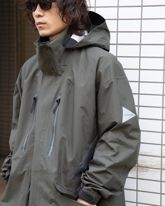 and wander アンドワンダー 574-5211004 3rain proof coat コート 撥水 ミドル丈 名古屋 愛知 セレクトショップ THIRD PLACE サードプレイス