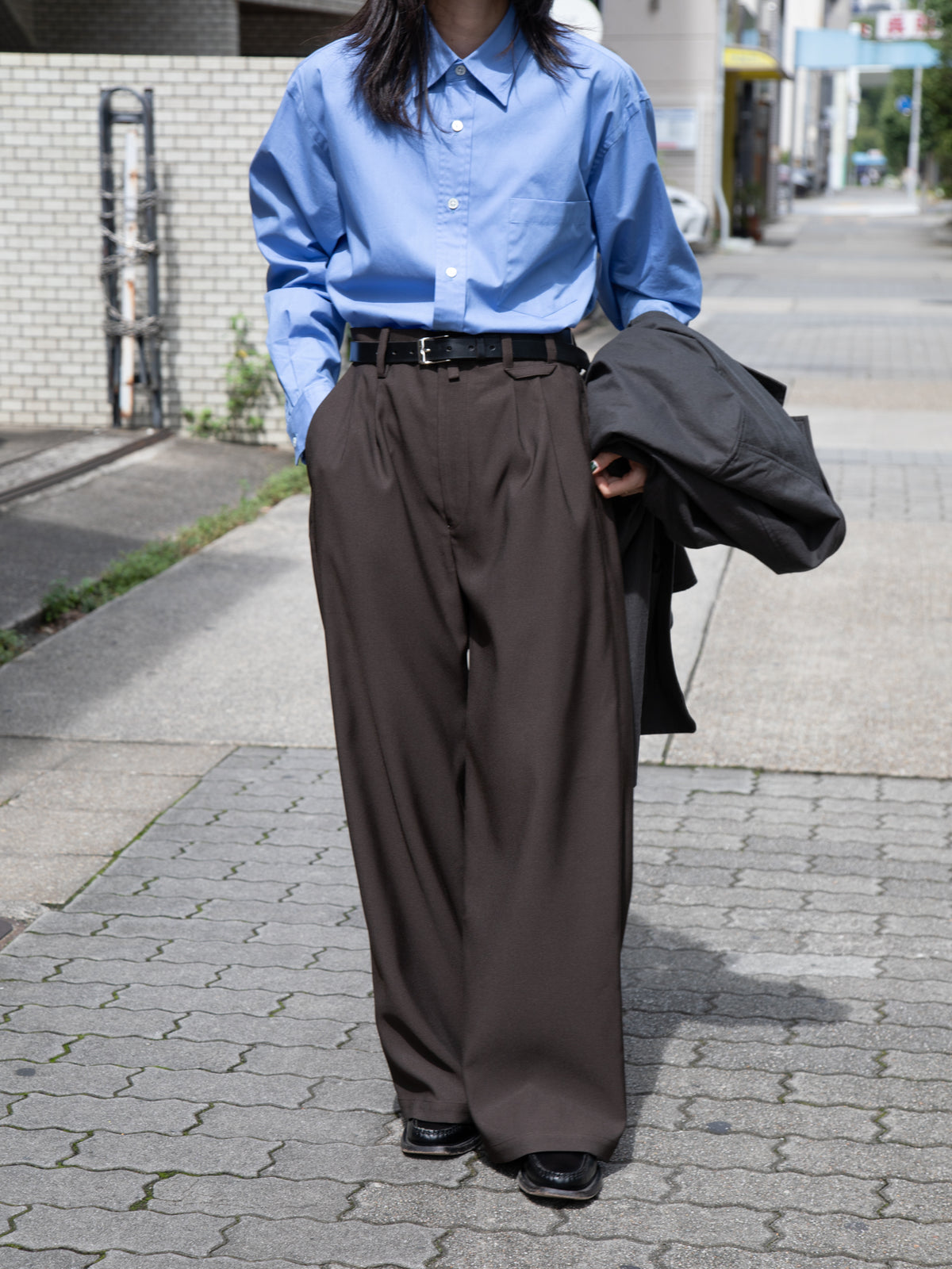 TOZAOU トザオウ Doorman Pants DARK BROWN ブラウン TOZ-26AW-PA0002 トラウザー パンツ スラックス ポリエステル イージーケア ドアマンパンツ 26AW 愛知県 名古屋 丸の内 セレクトショップ THIRD PLACE サードプレイスト