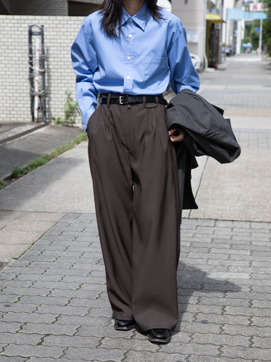 TOZAOU トザオウ Doorman Pants DARK BROWN ブラウン TOZ-26AW-PA0002 トラウザー パンツ スラックス ポリエステル イージーケア ドアマンパンツ 26AW 愛知県 名古屋 丸の内 セレクトショップ THIRD PLACE サードプレイスト