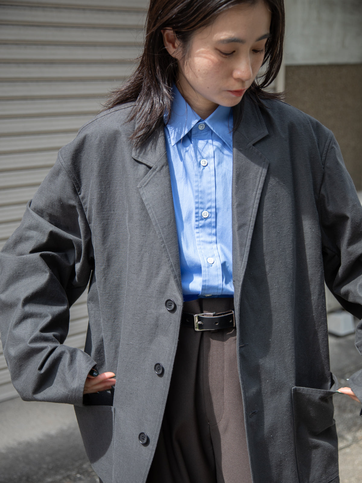 Ernie Palo アーニーパロ Standard Shirt EP12SH01 シャツ サックス SAX ベーシック ユニセックス 26AW 愛知県 名古屋 丸の内 セレクトショップ THIRD PLACE サードプレイス