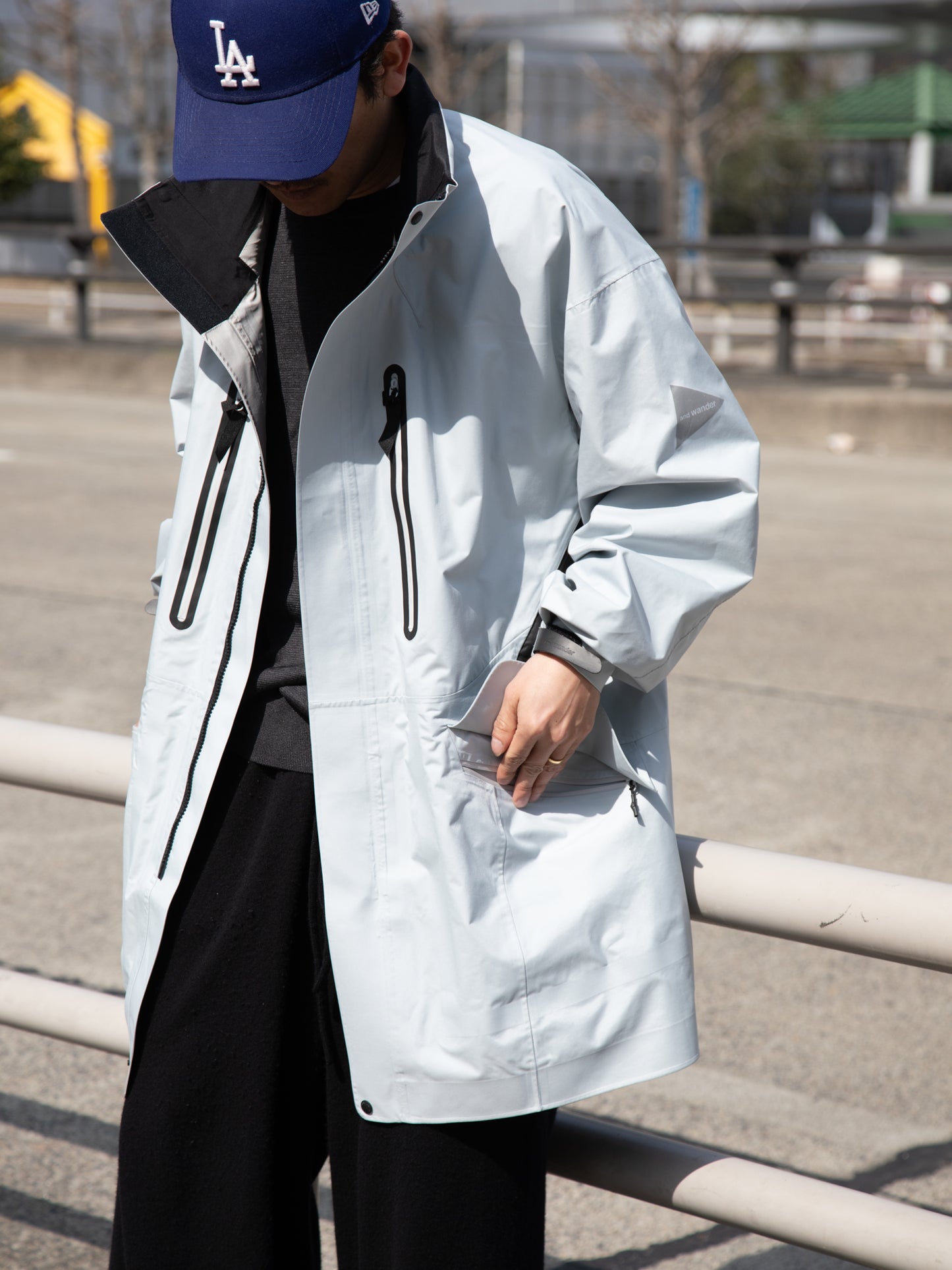 and wander アンドワンダー 574-6111004 3rain proof coat コート 撥水 ミドル丈 名古屋 愛知 セレクトショップ THIRD PLACE サードプレイス