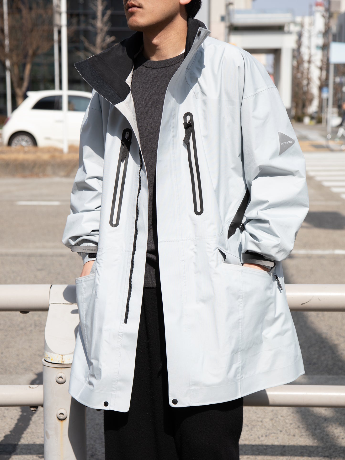 and wander アンドワンダー 574-6111004 3rain proof coat コート 撥水 ミドル丈 名古屋 愛知 セレクトショップ THIRD PLACE サードプレイス