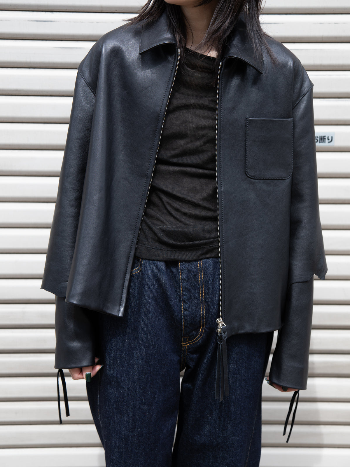 Ernie Palo アーニーパロ Sheer Rib Boat Neck T-shirt BLACK EP12FCT03 リブTシャツ リブニット ブラック 黒 シアー テンセル カシミア シルク 26AW 愛知県 名古屋 丸の内 セレクトショップ THIRD PLACE サードプレイス