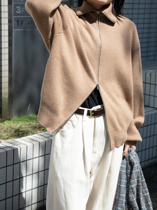 YOKE ヨーク Cashmere Highneck Zip Blouson YK26FW01387S BEAGE ベージュ カシミア スウェット 26FW 日本取り扱い 名古屋 丸の内 セレクトショップ THIRD PLACE サードプレイス