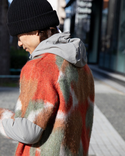and wander アンドワンダー mix color shaggy knit hoodie ニット 愛知県 名古屋 丸の内 セレクトショップ THIRD PLACE サードプレイス