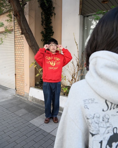 HELS×THIRD PLACE "HOODIE SWEAT(RED)"
