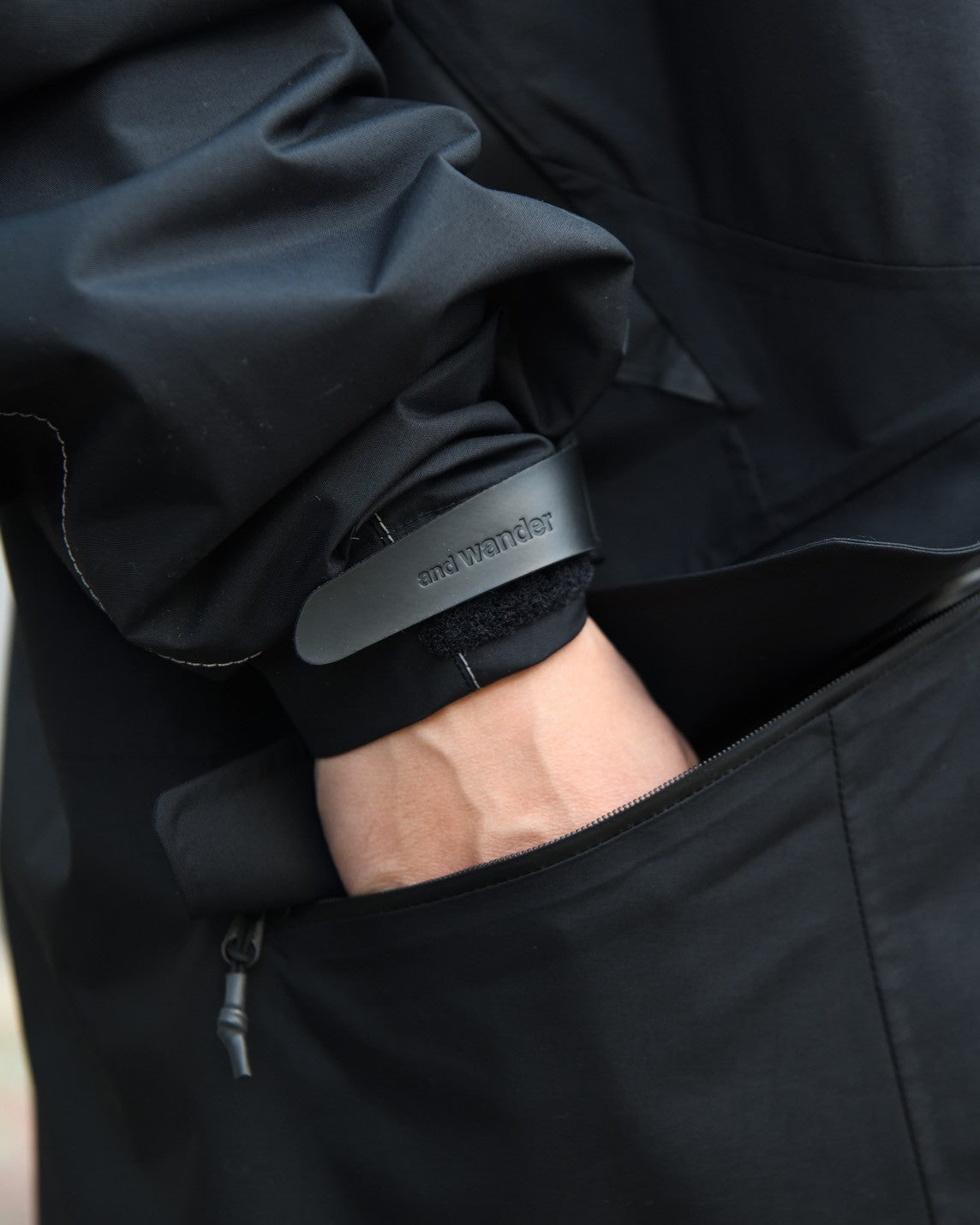 and wander "rain proof coat (BLACK)"