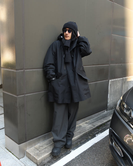 and wander "rain proof coat (BLACK)"
