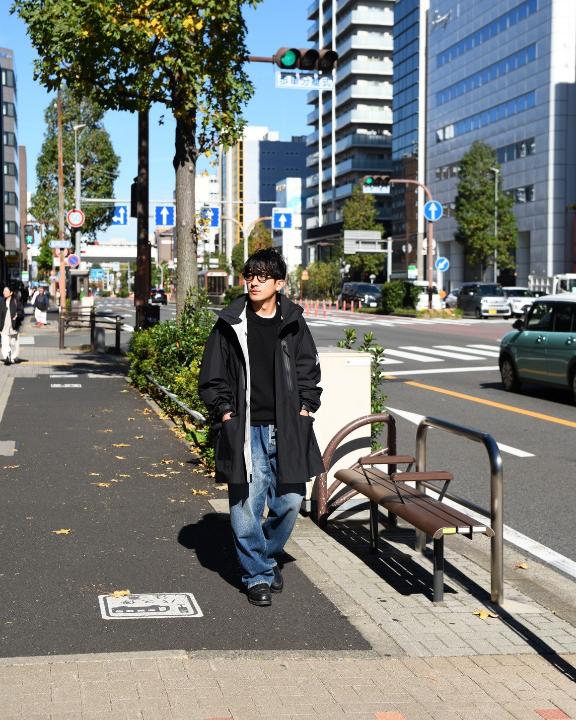 and wander "rain proof coat (BLACK)"