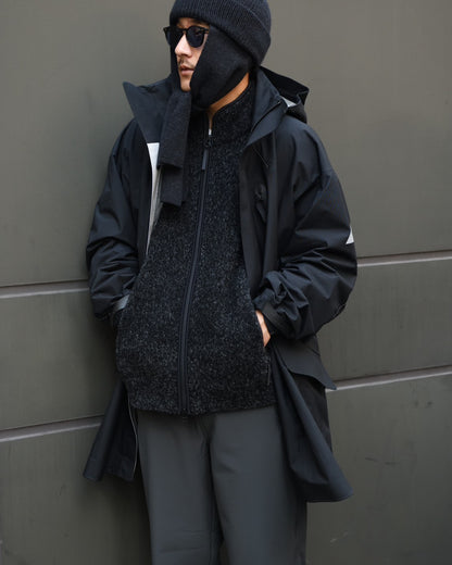 and wander "rain proof coat (BLACK)"